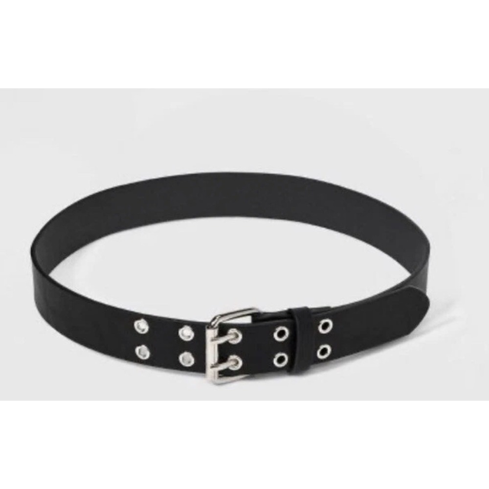 NEW Target Art Class Kids Black Belt with Silver Buckle & Grommets Size XL